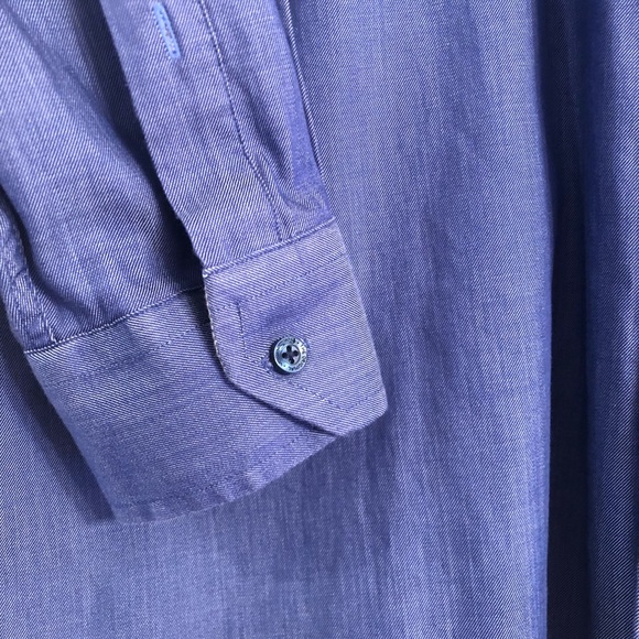 Ben Sherman Blue Flip Cuff Button Down - Picture 4 of 6
